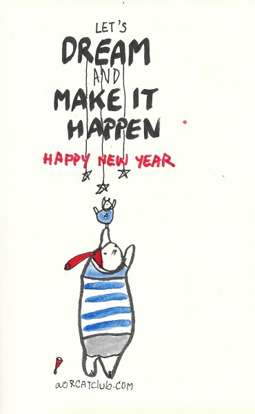 New year's cat card from cat club2_aorcatclub