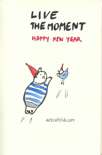 New year's cat card from cat club3_aorcatclub