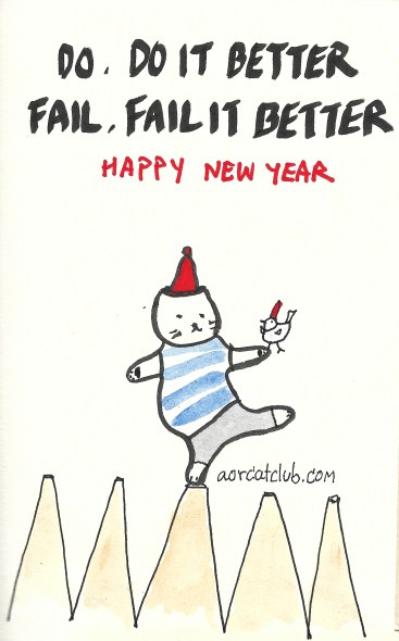 New year's cat card from cat club5_aorcatclub