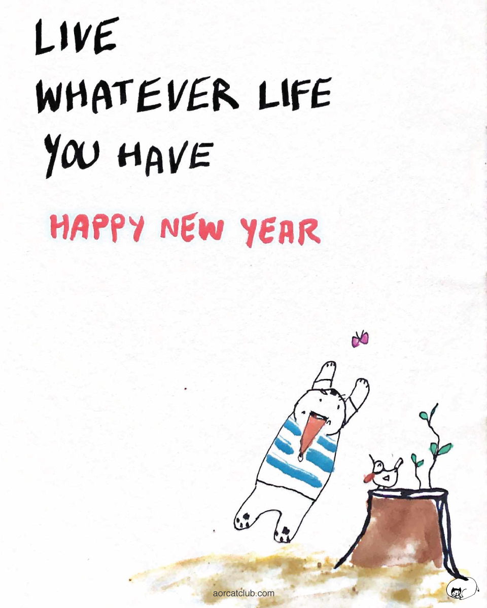 การ์ดปีใหม่เท่ๆ การ์ดปีใหม่แมว Cat club card